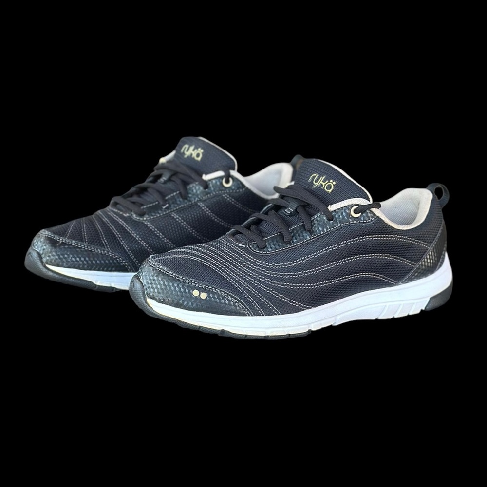 Women’s Ryka Continuum Walking Shoes Black Memory Foam Sneakers
